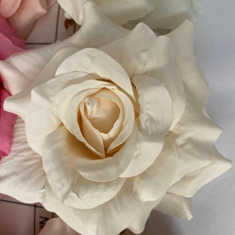 11cm Large Rose Head Imitation Flower Home Garden Potted Wedding Artificial Flower Wall Background Decorative Cloth Flower