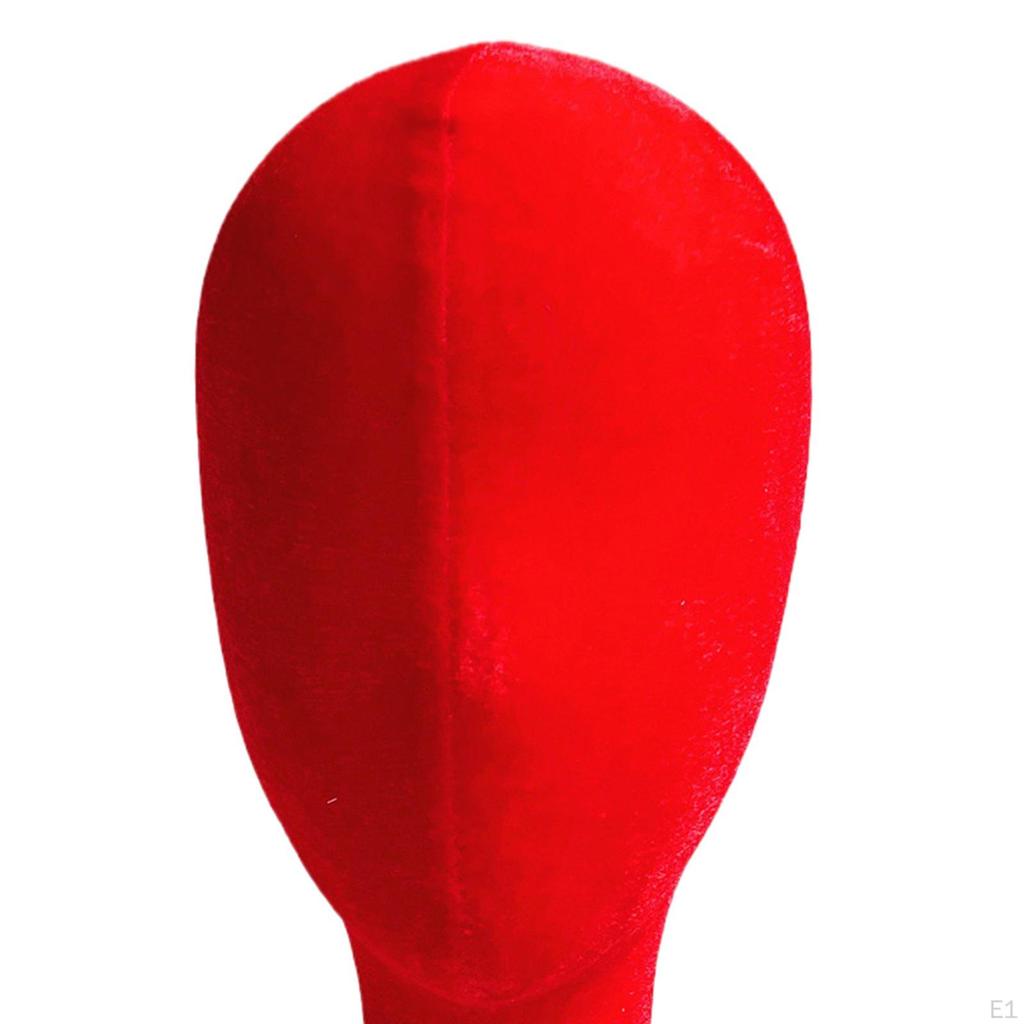 Weiblicher Schaufensterkopf Modell Haarteile Ständer 16 Zoll Hoch Schaumstoff Stoff Material für Brillen, Kopfhörer