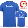Technics Headphone Print T Shirts Unisex Disco Dj Party House Detroid Harajuku Fashion T Shirt Oversized Tshirt Trendy Dj Tee Tops