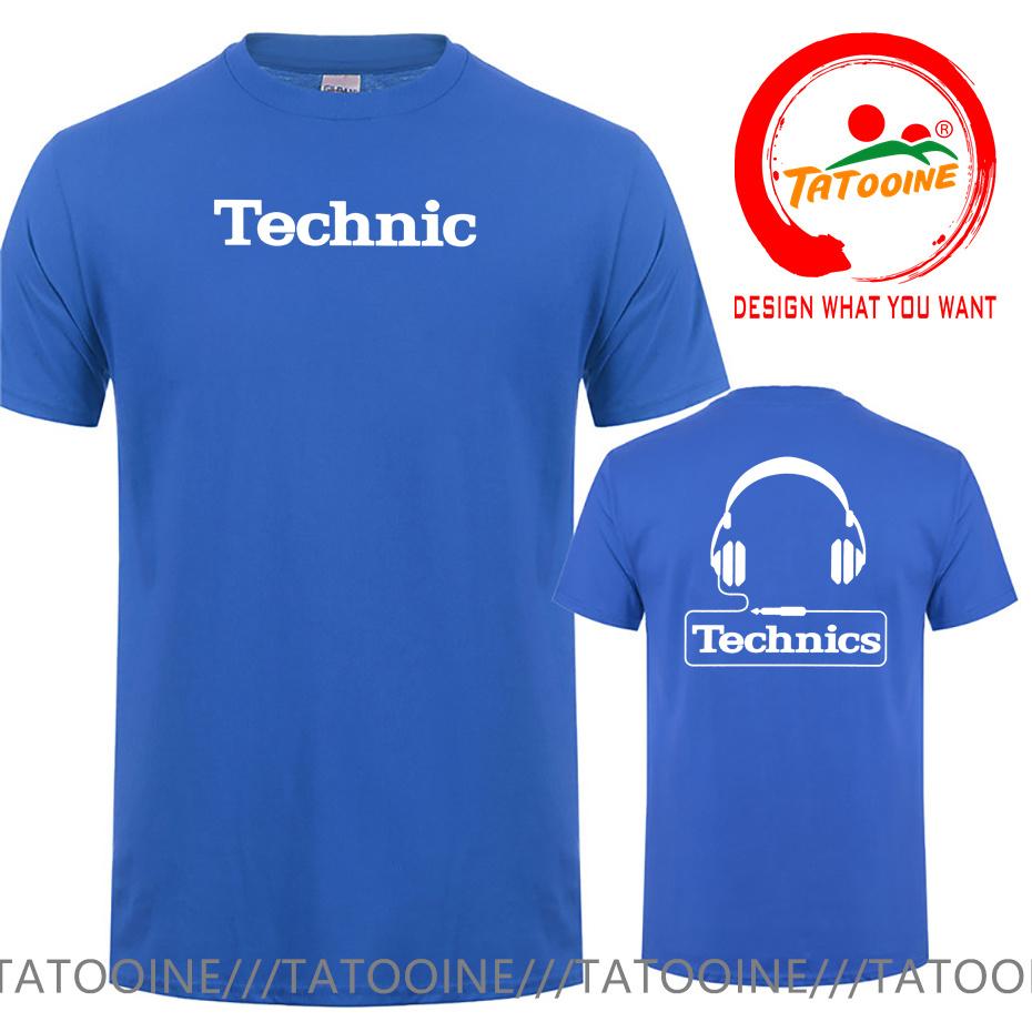 Technics Headphone Print T Shirts Unisex Disco Dj Party House Detroid Harajuku Fashion T Shirt Oversized Tshirt Trendy Dj Tee Tops