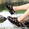 Men Sandals for PU Summer Beach Flats fashion Breathable Outdoor hiking Sandals Beach Rubber Men Trekking Sandals