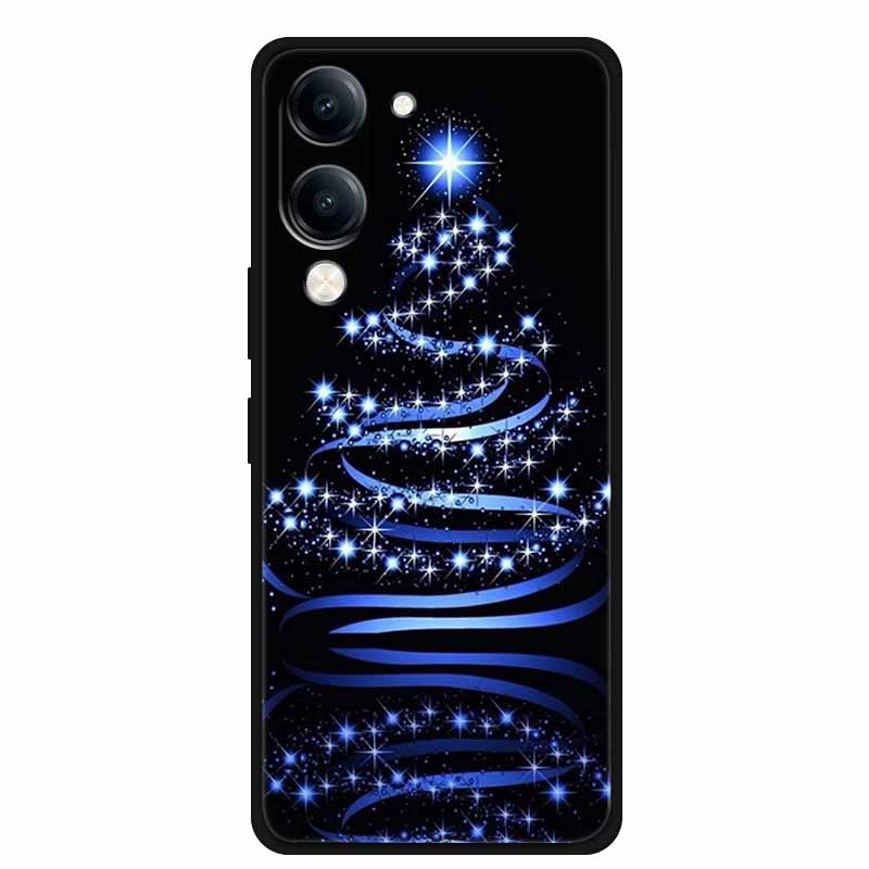 Christmas Case For Vivo Y04 Y04S Y37C Soft Silicone Phone Cover Funda For Vivo Y 04 04S 37C Black TPU Protective Bumper Casing