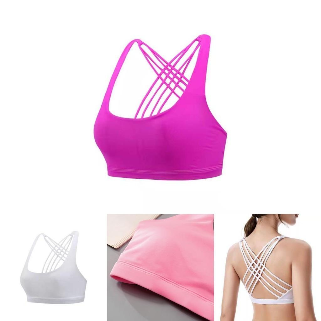 Women's Comfortably Padded Cross Back Sports Bra Vest For Gym Fitness And Yoga