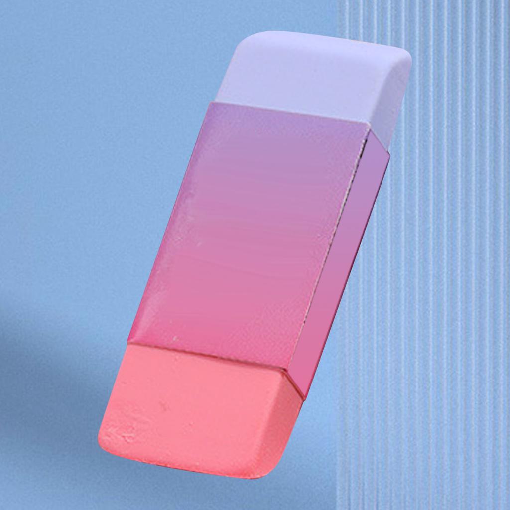 Dual Color Bevel Eraser Students Artists Large Size Block Rubber Eraser for School and Office 80x28mm Dual Color Bevel