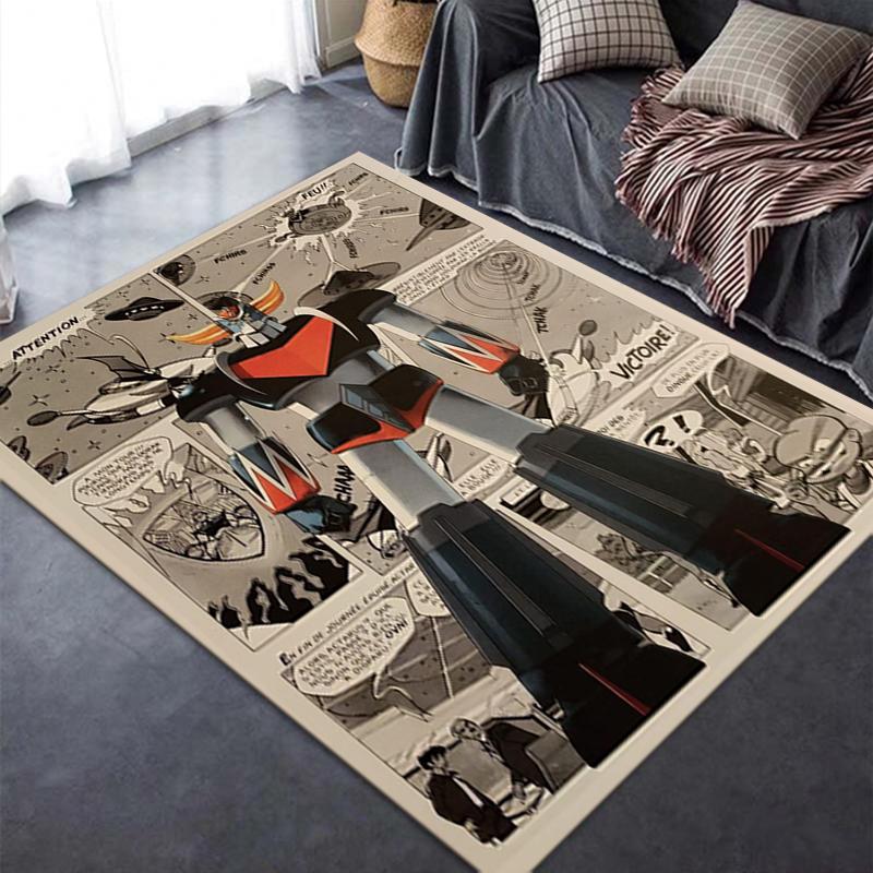 2025 New Grendizer Goldorak Anime Carpet Rug for Living Room Bedroom Home Sofa Decoration,Kids Play Non-slip Floor Mat 30