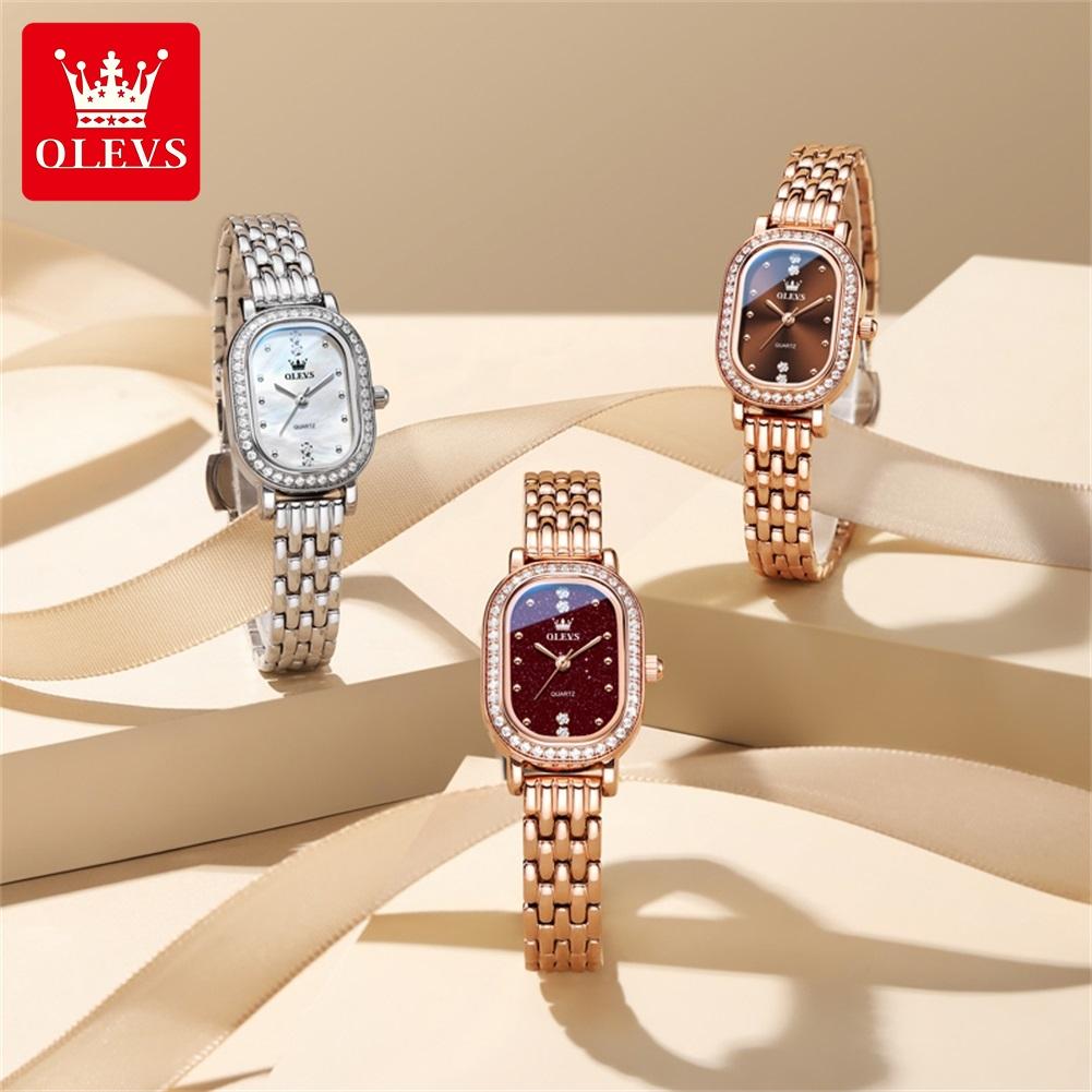 OLEVS 5697    Fashion Casial  Luminous Diamond Bracelet Fashion Simple Highly Waterproof Lady Woman Quartz Watch