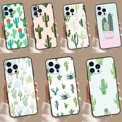 Plant Cactus Case For iPhone 17 Pro Max16 15 14 13 11 12 Pro Max Plus 12 13 Mini 16e 17 Air Back Cover