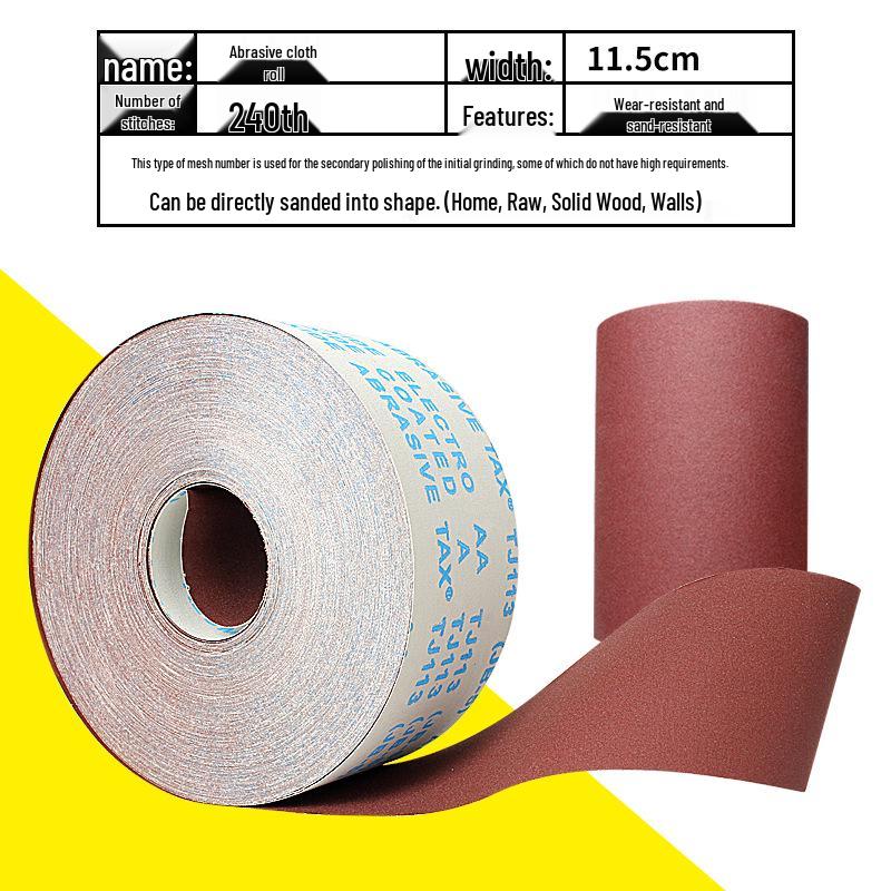 800 Grit Tearable Sanding Belt Roll for Woodworking, Metal, and Walls