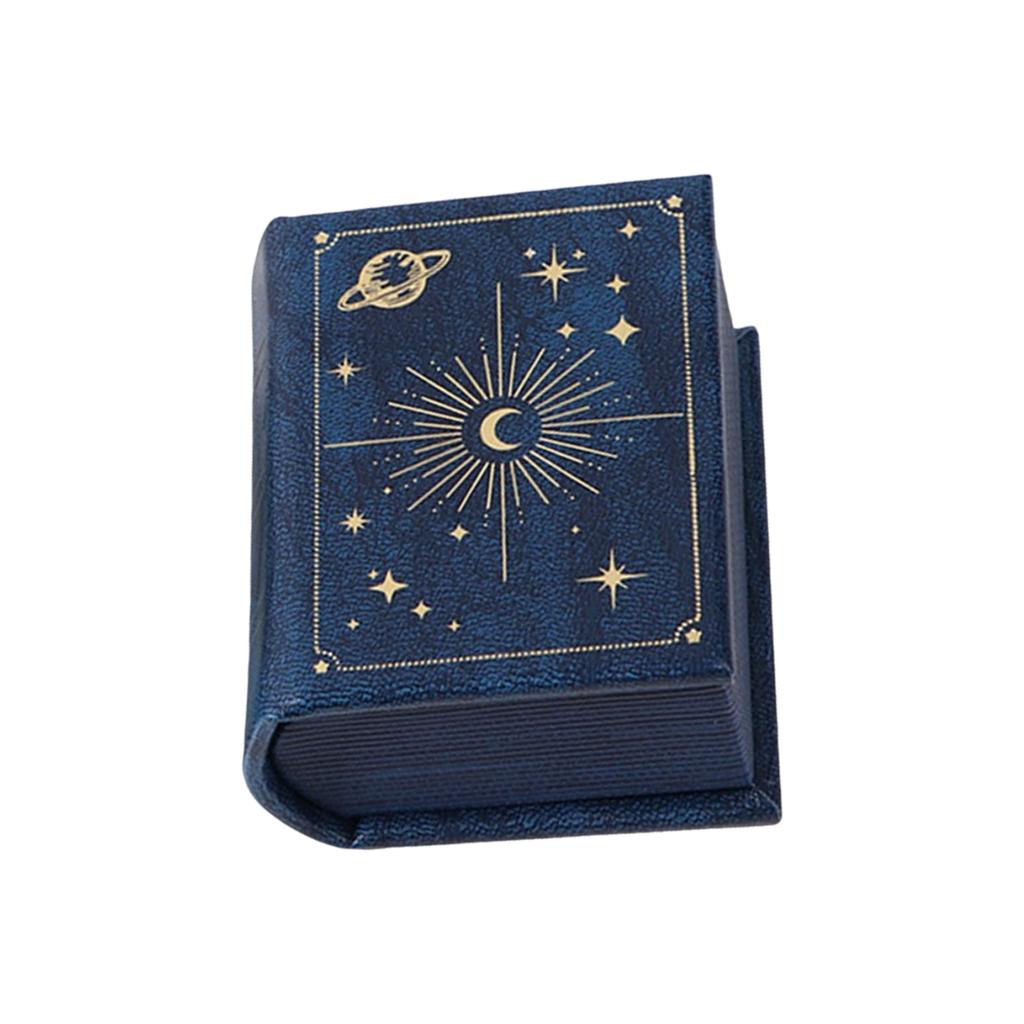 Premium PU Leder Schmuckschatulle im Buchdesign Eleganter Präsentationshalter Ideal für Ringe Ohrringe und Halsketten