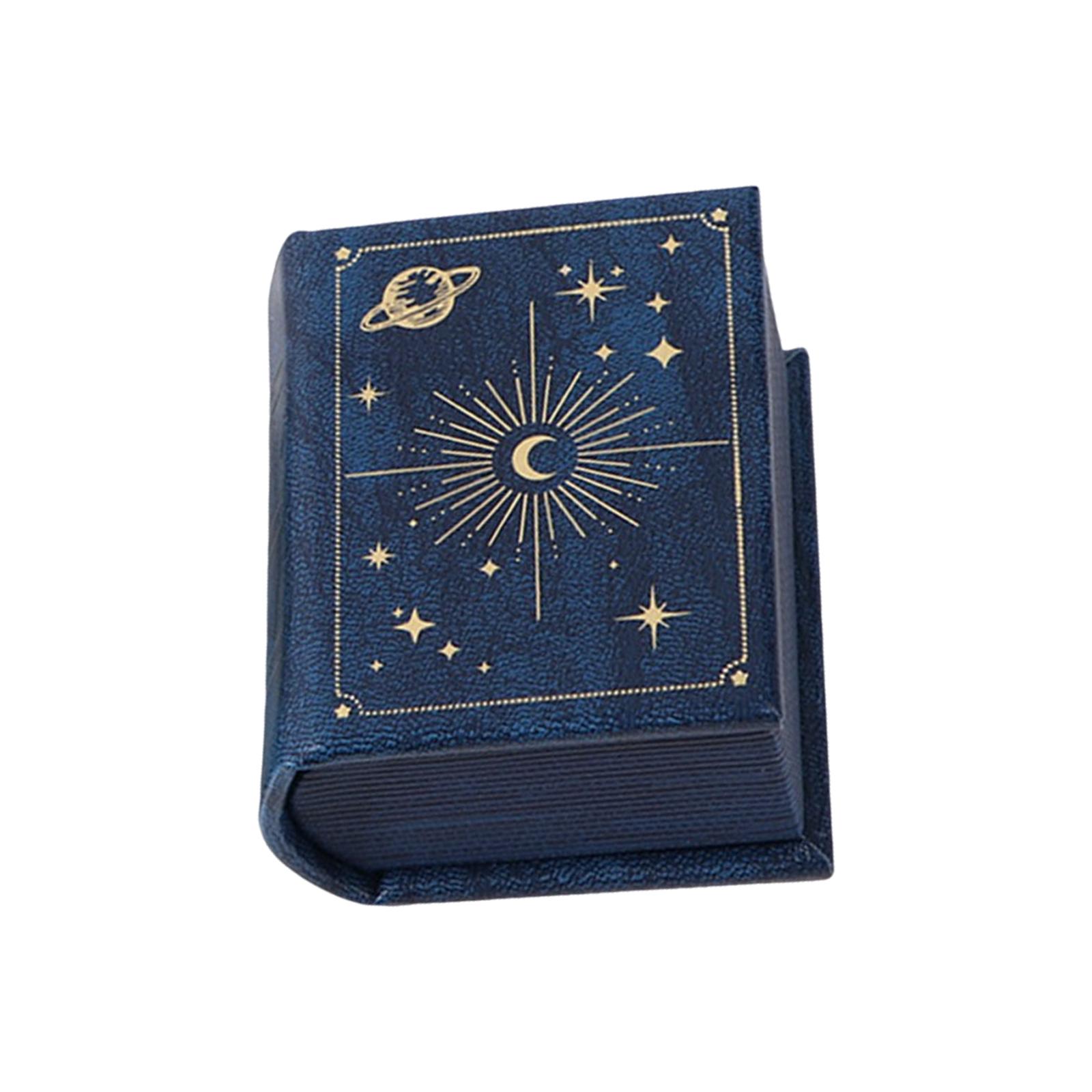 

Премиальная шкатулка для украшений из искусственной кожи в дизайне книги Элегантный держатель для демонстрации Идеально подходит для колец, серег и ожерелий 1