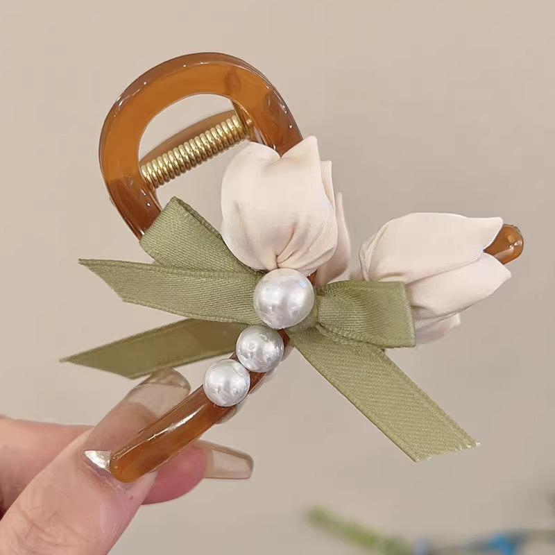 

Супер Ефірний Тюльпан Захоплення КліпсаКліпса-акула На ПотилиціВисококласна Напівзібрана Заколка для Волосся та Аксесуар для Волосся бежевий