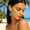 1 Pair Drop Earrings for Women Irregular Baroque Imitation Pearl Design Stud Earrings