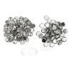 100 Sets Blank Button Badge Parts Set Round Shape Rust Prevention Easy Print Button Pin Badge Kit for Button Making Machine
