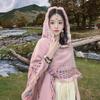 Ethnic Style Hooded Tassel Shawl Cloak – Women's Warm Knitted Cape, 2025 Collection.