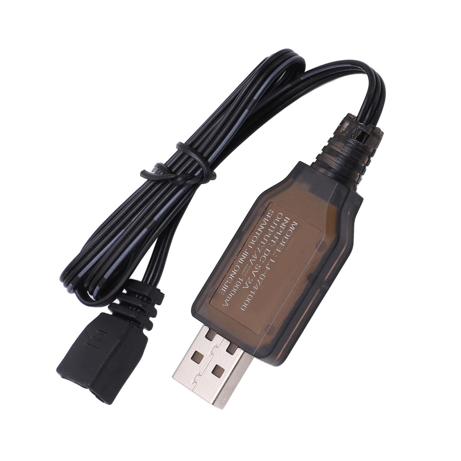 

1/16 RC Car Charger 7.4V 1000mA Lipo Battery USB Charger Charging Cable for 1/16 Remote Control Car