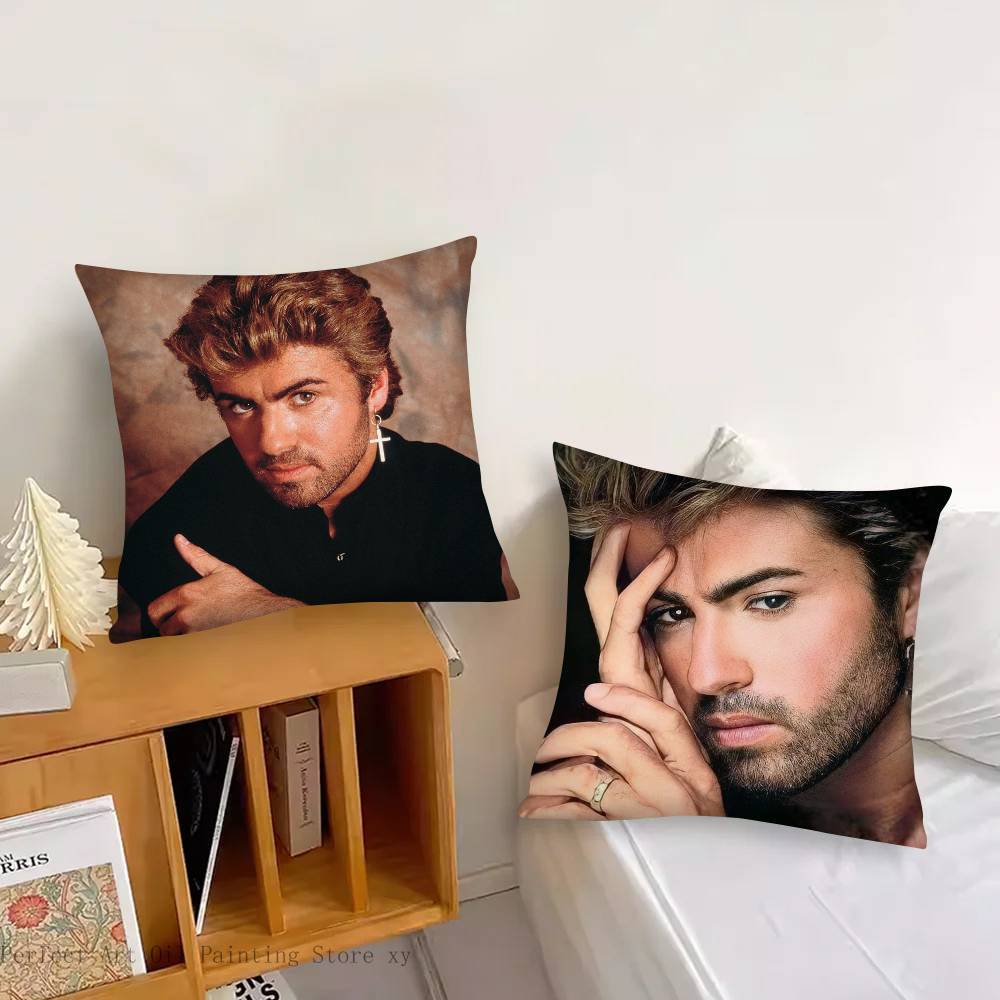 1Pc G-George Michael Pillow Case Fashion Square Pillowcase Bedroom Sofa Room Ins Decoration Leisure