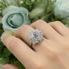 Fashionable, Personalized, Creative, Exquisite Flower Shaped, Zircon Inlaid, Versatile and Versatile Anniversary Ring