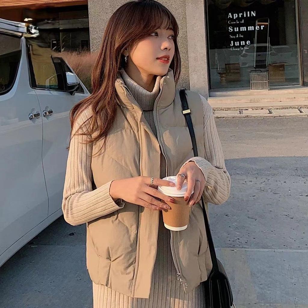 Autumn and Winter New Down Cotton Vest Women's Short Trend Fashion Loose and Versatile Niche Thin Vest Vest Vest