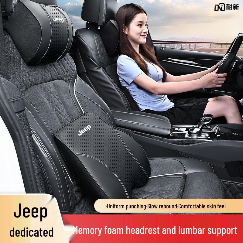 Zagłówek i podparcie lędźwiowe do Jeepa: Poduszka podróżna na szyję do Cherokee, Compass, Grand Commander