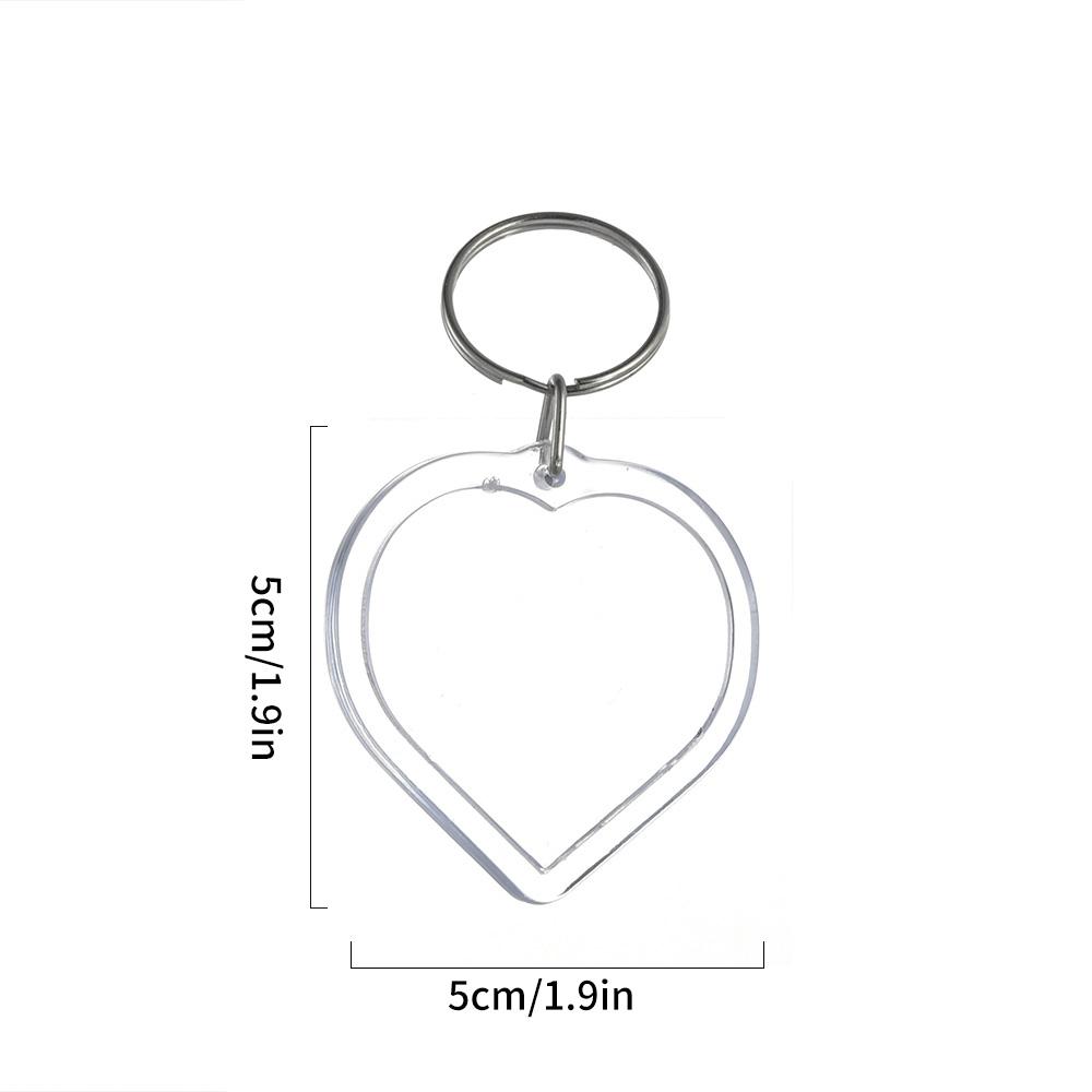 

5/50Pcs Transparent Photo Frame Keychain Tassels Snap-In Custom Insert Photo Acrylic Blank Keyring Clear Blank Picture Pendant 50pcs