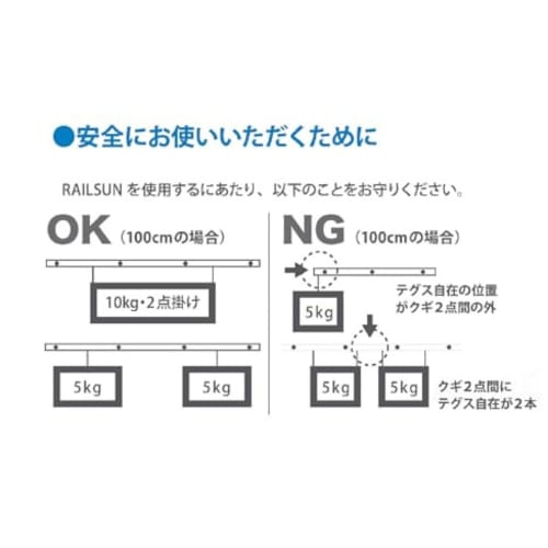 Fukui Metal Craft Rail Sun Picture Rail, 65cm Wide, Hook Type, with Nylon Line Set, Frame, Picture Display, DIY, Rental, Wall Mount, for Drywall, WRS-