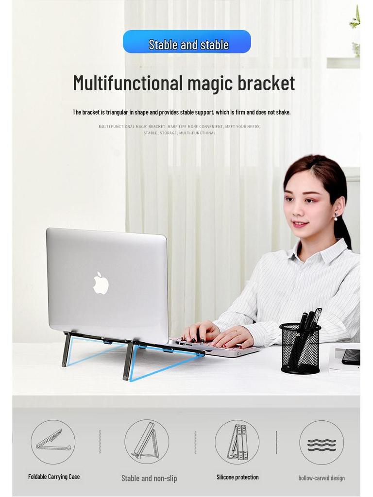 Aluminum Alloy Folding Laptop & Tablet Cooling Stand