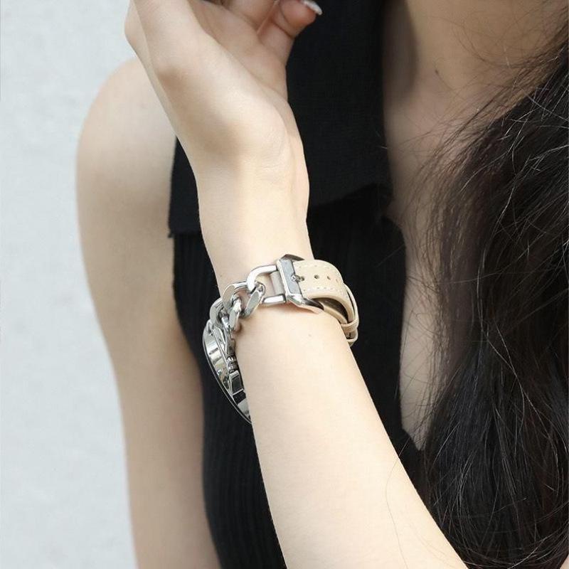 Denim & Leather Spliced Strap for Huawei GT6, GT5 Pro, GT4 & Xiaomi 89