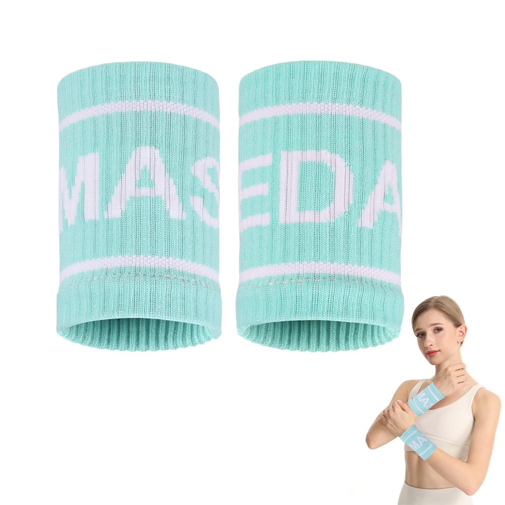 2PCS Elastic Sports Wristbands Tennis Sweat Bands Wrist Guard For Basketball Volleyball padel Fitness Sweatbands Wrist Wrap Cuff
