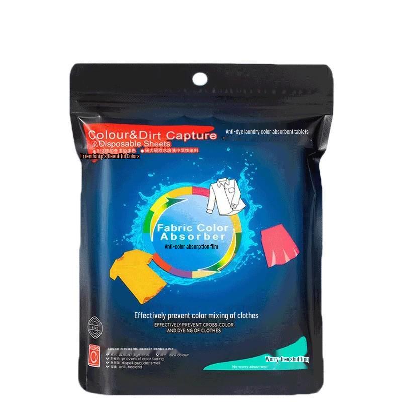 Household Nano Anti-Bleeding Color Remover Family Pack - Color Absorbing Laundry Sheets for Mixed Washes