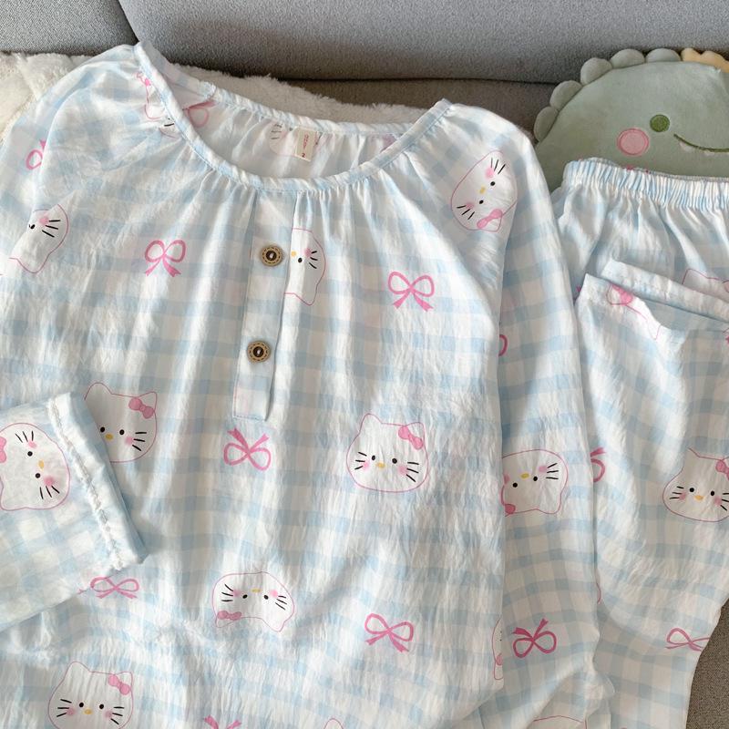 Women's Cloud Cotton Crew Neck Pajamas: Long Sleeve Pants Set for Autumn/Winter 2025