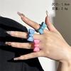 Resin Rings Dumpy Acrylic Rings Bowknot Rings Aesthetic Trendy Colorful Open Rings Statement Jewelry Bow Rings for Women