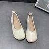 Μόδα Γυναικεία Slip on Δερμάτινα Λόφερς Άνοιξη Φθινόπωρο Μόδα Μπαλαρίνες Κυρίες Casual Στρογγυλή Μύτη Χαριτωμένα Φλατ Παπούτσια Νοσοκόμας Αθλητικά Παπούτσια