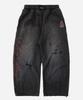 BADBLOOD Royal Classic Distressed 2-Way Curved Jogger Trousers - Black