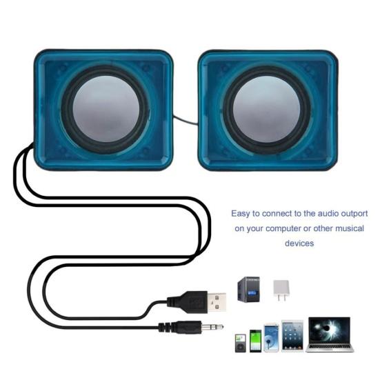 Mini přenosný USB 2.0 kabelový hudební reproduktor pro stolní počítač PC