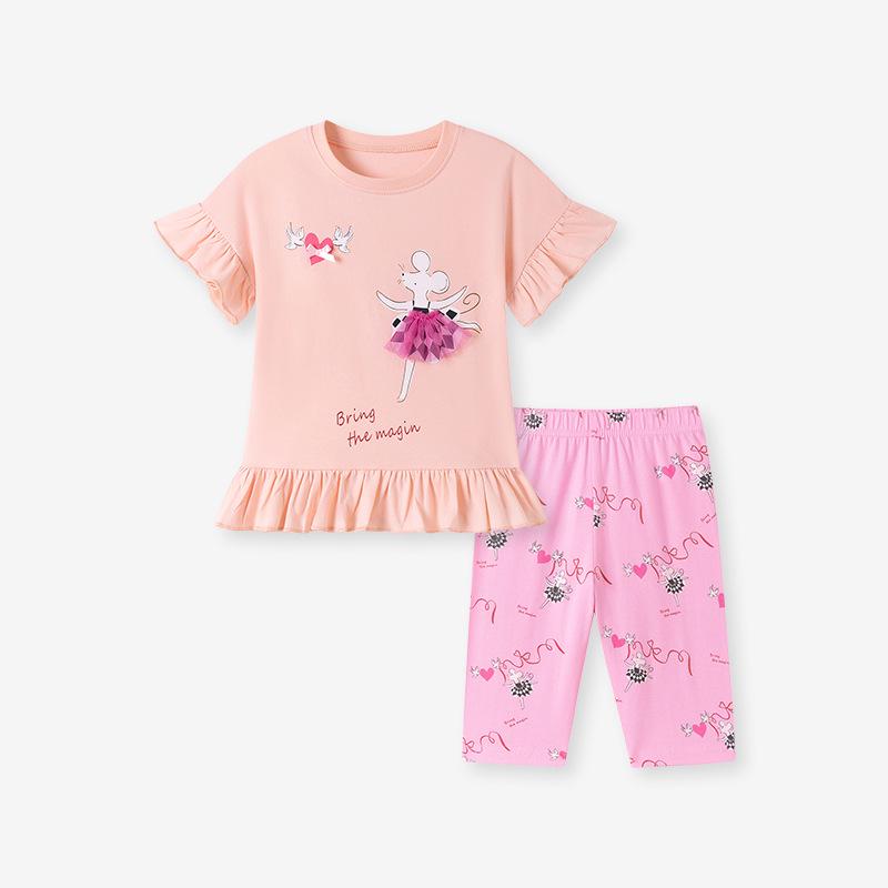 

In Stock: Little Maven European & American Style Cartoon Summer Sets for Girls 6Y (130cm)