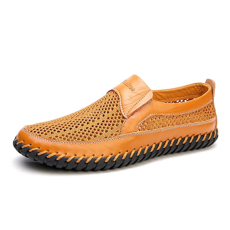 2025 Men's Shoes Casual Leather Shoes Large Size Mesh Breathable Manufacturer Foreign Trade Casual Men's Shoes Fashion Trendy Shoes Men's Shoes