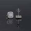Orecchino a Bottone Quadrato Iced Out Zirconia per Piercing all'Orecchio Orecchini Unisex Punk Rock Hiphop Cartilagine Lobo Orecchino Gioielli Maschili alla Moda OHE164