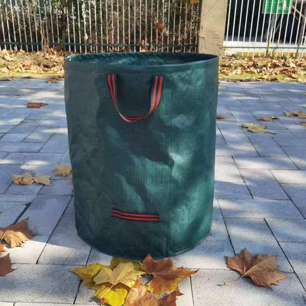 500L Gartenabfallsäcke Schwerlast mit Griffen Gartenabfallsäcke Wiederverwendbare Müllsäcke für Pflanzenabfälle Gras Laub