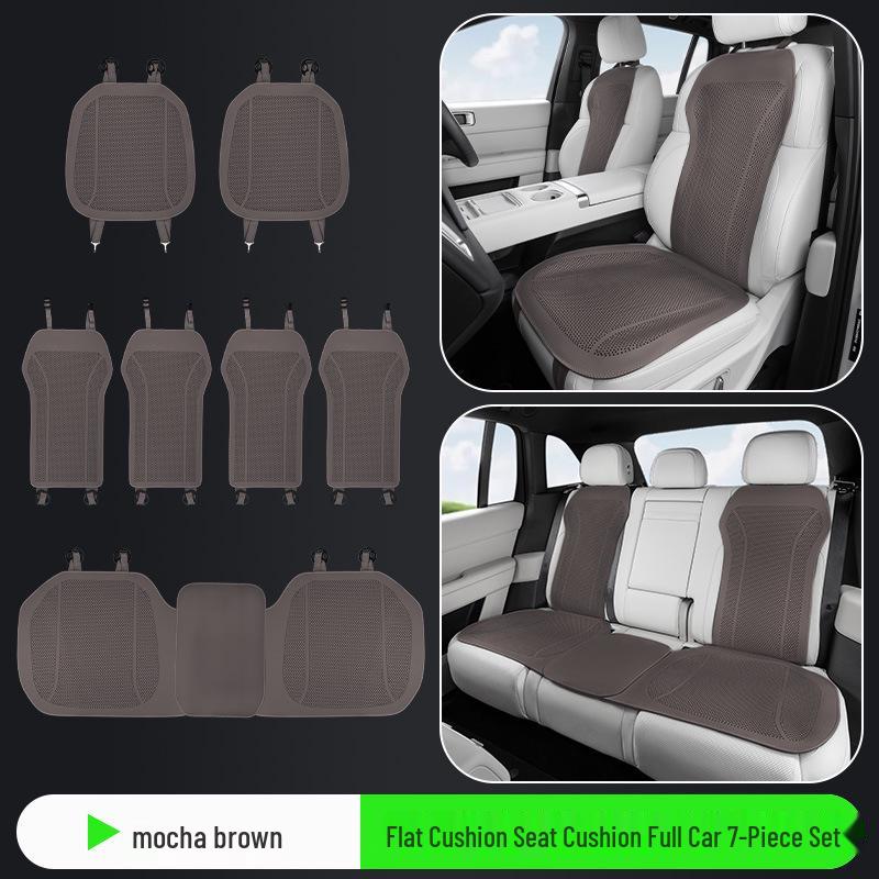 Universal Perforated Breathable Car Seat Cushion for Five-Seat Vehicles - Year-Round Ventilation