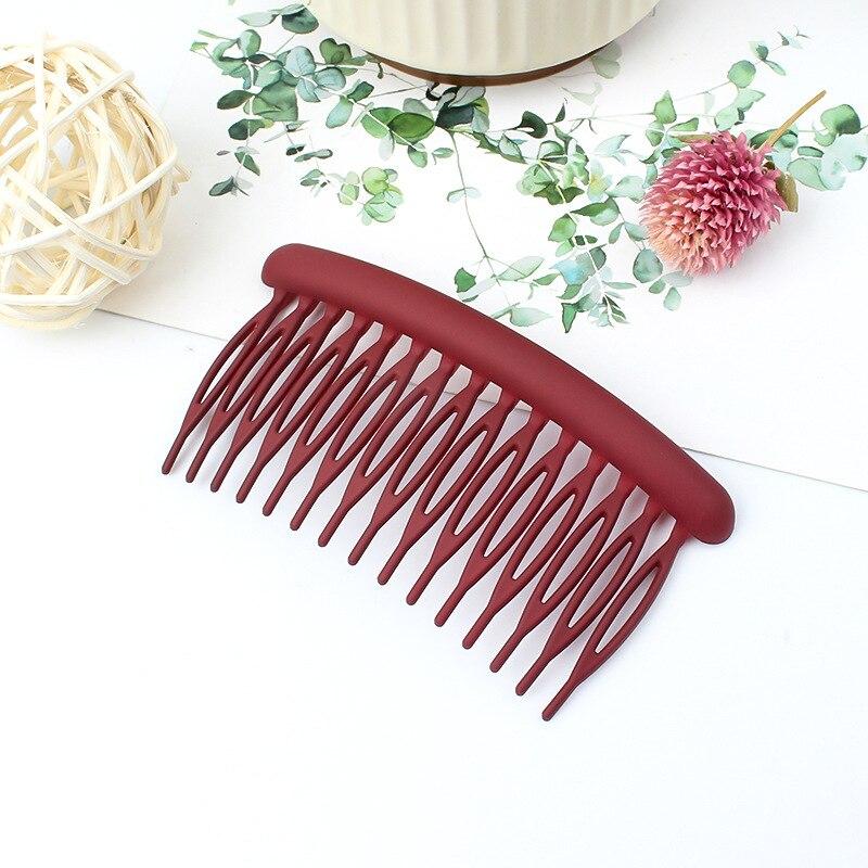 15 Teeth Matte Candy Color Hair Comb Clip Hair Styling Accessories Women Broken Hair Hairpins Headdress Wedding Hair DIY Jewelry