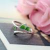 Elegant Adjustable Wedding Rings Dating Rings Tree Leaf Shape Opening Finger Jewelry Suitable for Woman and Man Present