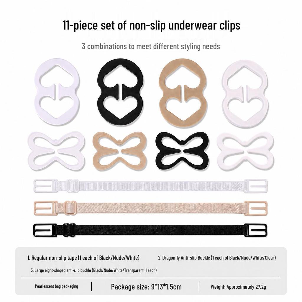 Multi-color Anti-slip Shoulder Strap Clips for Bras