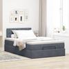 Ottoman Bed with Mattress Dark Grey 120 X 200 Cm Velvet