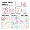 106PCS Flowers and Bubbles Wall Decals Under The Sea Birthday Party Peel and Stick Colorful Bubble Stickers Car,Bedroom,Bathroom,Windows,Laptop Decor