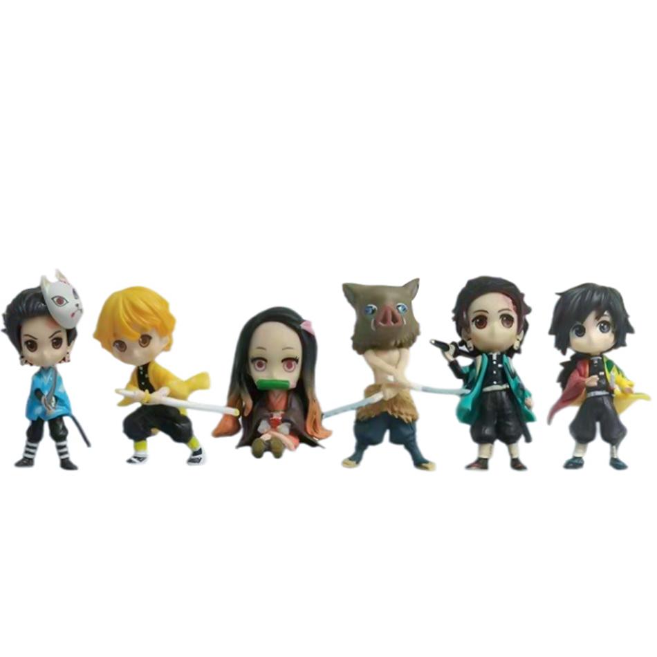 2-24pcs Anime Demon Slayer Figures Mystery Box Blind Box Toys Gifts PVC Model Adults Decorative Kids Birthday Christmas Gifts