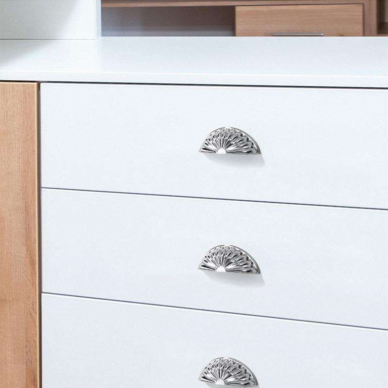 Gold Handle Kitchen Cabinet Storage Seashell Handles Door Knobs Furniture Kitchen Item Cupboard Closet Drawer Dressers Wardrobe