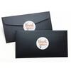 Golden Foil Wedding Thank-you Stickers - White Paper Labels for Gift Packaging