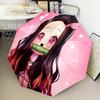 Nightmare Nezuko Slayer Automatic Folding Umbrella - 8-Rib Travel Umbrella with Auto Open/Close & Portable Gifts for holidays or birthdays