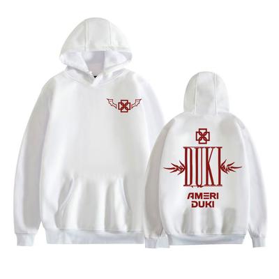 Rapper Duki Ameri World Tour Letters Print Hoodie Men Women Fashion Retro High Quality Sweatshirt Hip Hop Style Cotton Pullovers