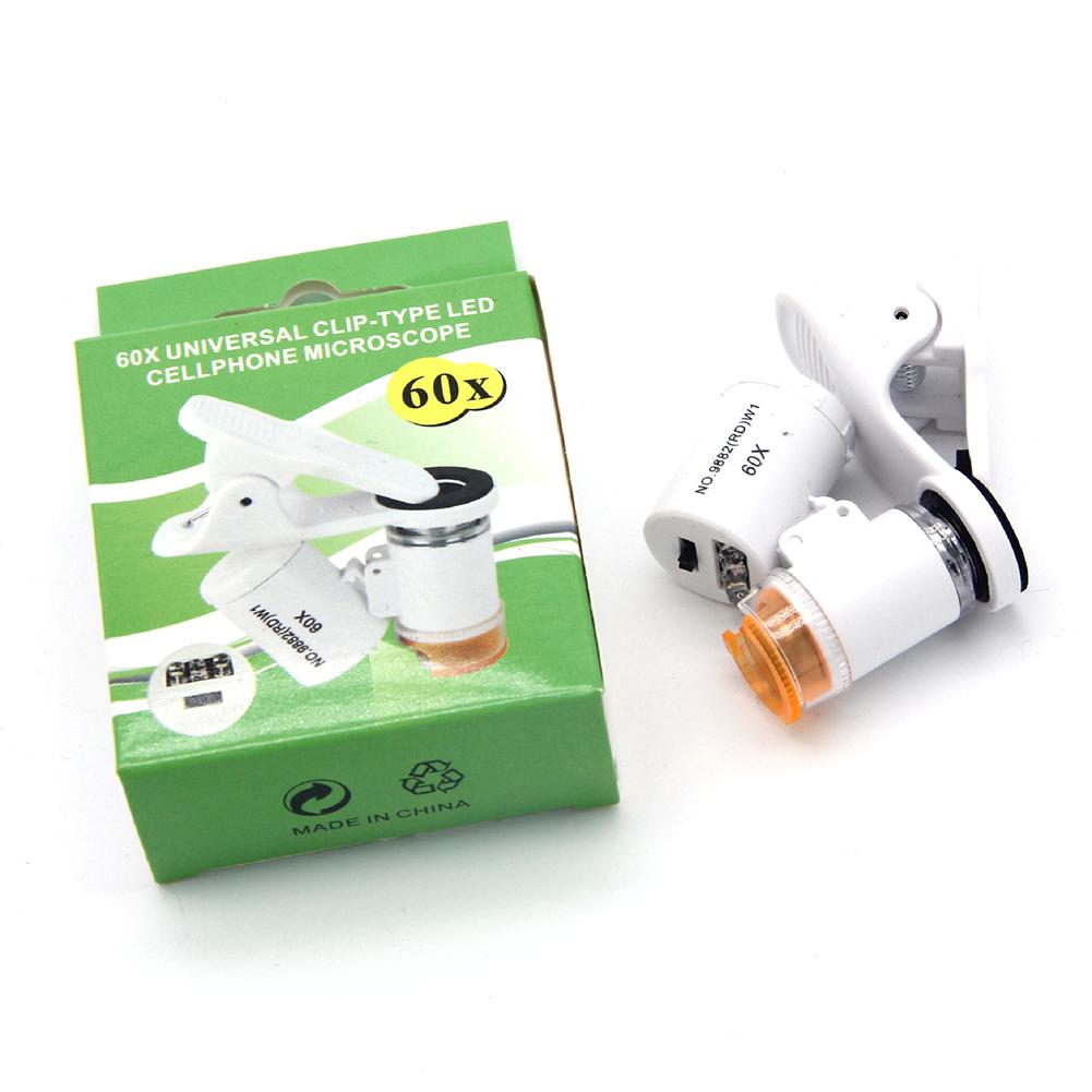 Universal Clip Mobile Phone Microscope Magnifier Jewelry Magnifying Glass for Reading Crafts Hobby Observation